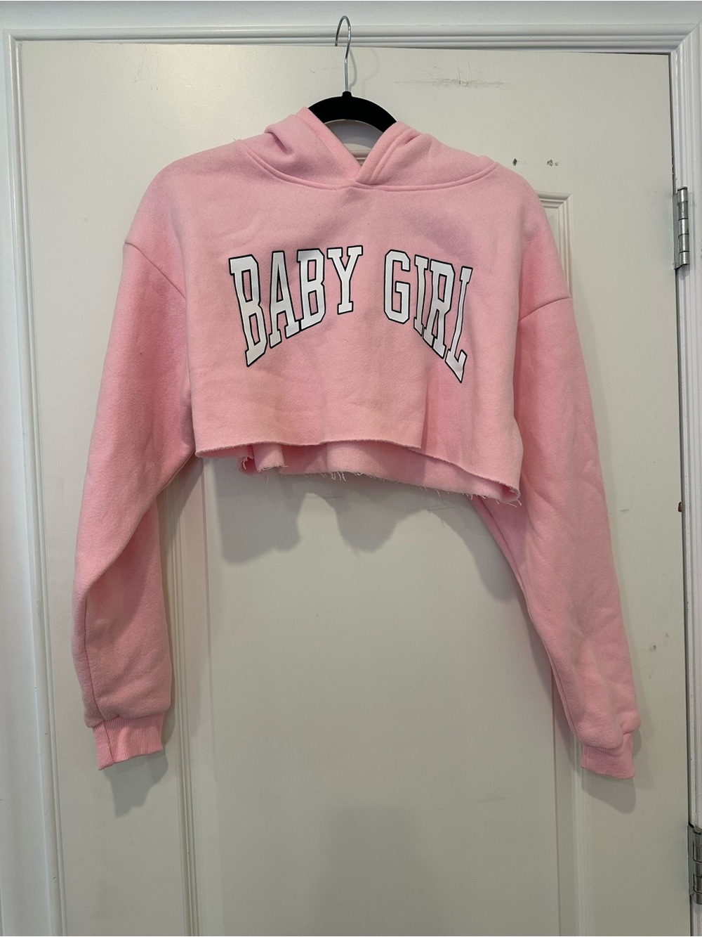 Fashion Nova Pink Fleece Hoodie - Soft Crop